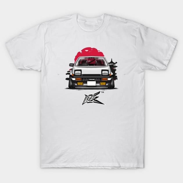 toyota ae86 trueno panda T-Shirt by naquash